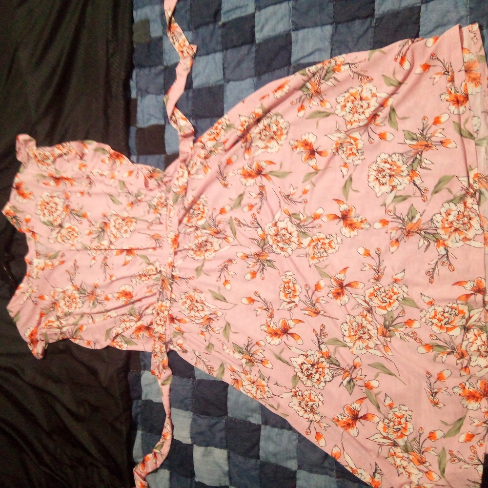 Sew In Love Pink Embellished Ruched Sundress